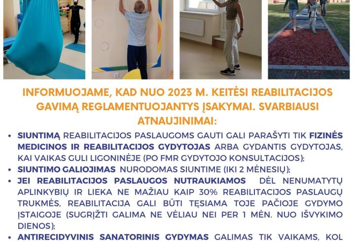 Vaikų reabilitacijos sanatorijos "Palangos gintaras" informacija